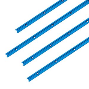 POWERTEC 48 in. Double-Cut Profile Universal T-Track with Predrilled Mounting Holes (4-Pack)