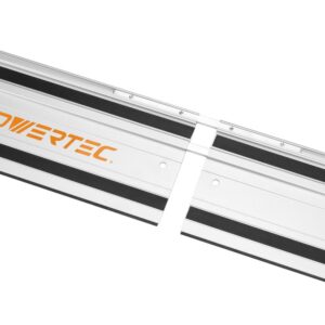 POWERTEC 55 in. Track Saw Guide Rail with Connector for Makita or Festool Track Saw (2-Pack)