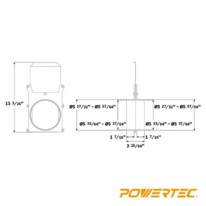 POWERTEC 6 in. Aluminum Blast Gate