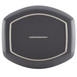 Rachael Ray Cityscapes Dark Sea Salt Gray Ceramic Hot Chip and Dip Set