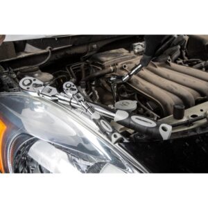 STEELMAN PRO 1/4 in., 3/8 in., and 1/2 in. Drive 72-Tooth Extendable Flex-Head Ratchet Set (3-Piece)