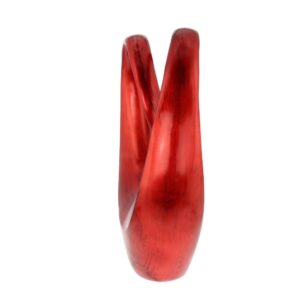 LITTON LANE 20 in. x 11 in. Decorative Abstract Sculpture in Red Polystone