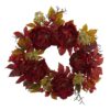 Nearly Natural 24 in. Peony Sedum Wreath