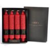 ROOT CANDLES 7 in. Timberline Collenette Red Dinner Candle (Box of 4)