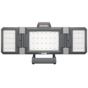 RIDGID 18-Volt Hybrid Folding Panel Light with 18-Volt Lithium-Ion 2.0 Ah Battery and Charger Kit