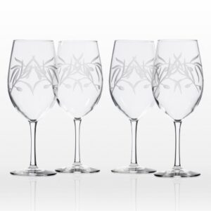 Rolf Glass Olive Branch 18 oz. Clear All Purpose Wine Glass (Set of 4)