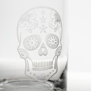 Rolf Glass Sugar Skull 16 oz. Pint Glass (Set of 4)