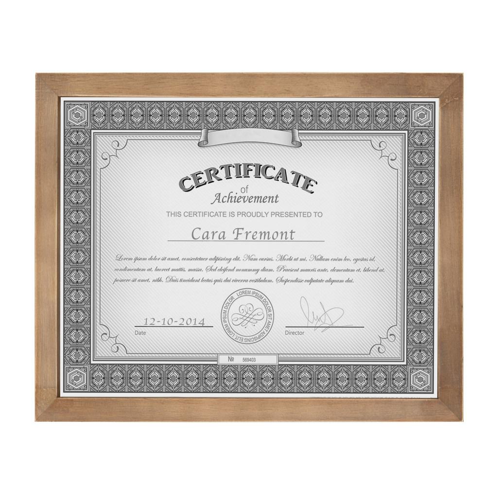 DesignOvation Gallery 8.5 in. x 11 in. Rustic Brown Wood Picture Frame (Set of 4)