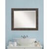 Amanti Art Rustic 34 in. W x 28 in. H Framed Rectangular Bathroom Vanity Mirror in Rustic Pine