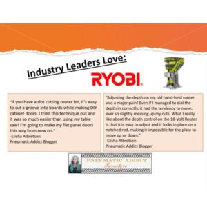 RYOBI 18-Volt ONE+ Cordless Fixed Base Trim Router with Tool Free Depth Adjustment with 2.0 Ah Battery and Charger Kit