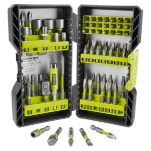 RYOBI ONE+ 18V Cordless 1/4 in. Impact Driver Kit with (2) 1.5 Ah Batteries, Charger, and Bag, with Driving Kit (70-Piece)