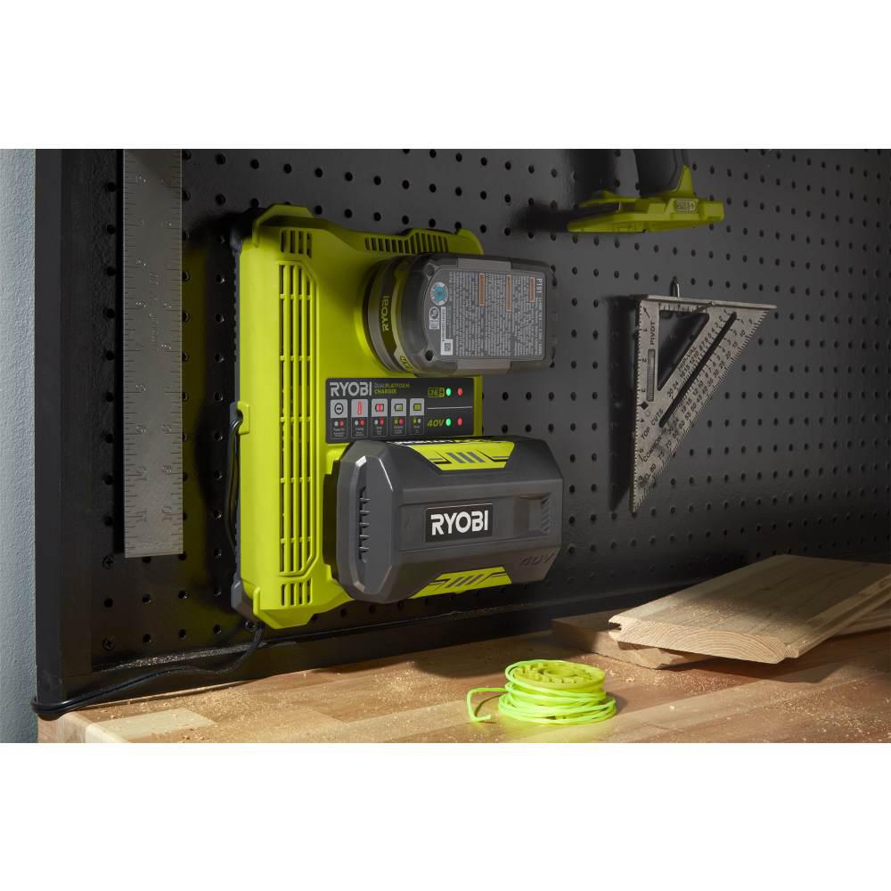 RYOBI ONE+ Lithium-Ion Dual Platform Charger for RYOBI 18-Volt ONE+ and 40-Volt Batteries