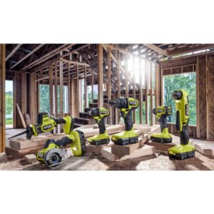 RYOBI ONE+ HP 18V Brushless Cordless Compact 3/8 in. Right Angle Drill and 3/8 in. Impact Wrench (Tools Only)