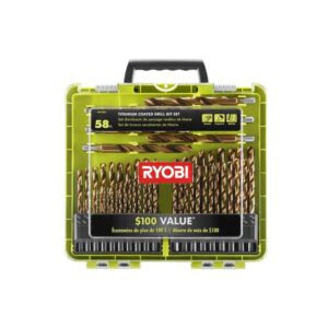 RYOBI Impact Rated Driving Kit (40-Piece) and Titanium Coated Drill Bit Set (58-Piece)