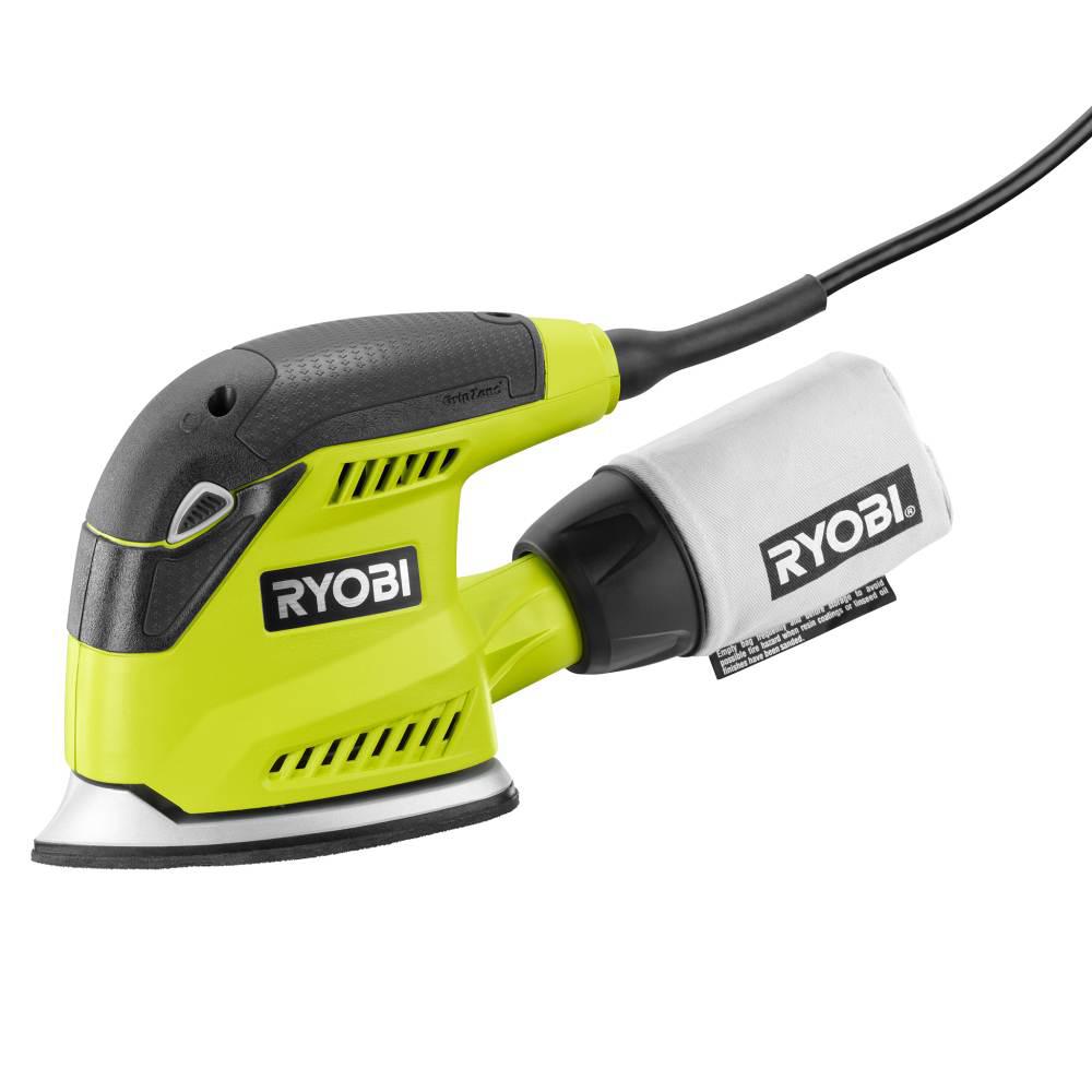 RYOBI 1.2 Amp Corded 5.5 in. Corner Cat Sander with Dust Bag, Sample ...