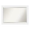 Amanti Art Corvino 41 in. W x 29 in. H Framed Rectangular Beveled Edge Bathroom Vanity Mirror in Satin White