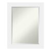 Amanti Art Corvino 23 in. W x 29 in. H Framed Rectangular Beveled Edge Bathroom Vanity Mirror in Satin White