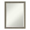 Amanti Art Parisian 20 in. W x 26 in. H Framed Rectangular Beveled Edge Bathroom Vanity Mirror in Silver