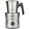 Brentwood Appliances 15 oz. Silver Cordless Electric Milk Frother with Warmer and Hot Chocolate Maker