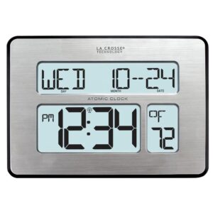 La Crosse Technology Atomic Full Calendar Digital Clock with Extra Large Digits - Perfect Gift for the Elderly