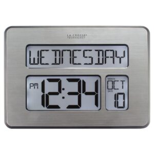 La Crosse Technology Atomic Full Calendar Digital Clock with Extra Large Digits - Perfect Gift for the Elderly
