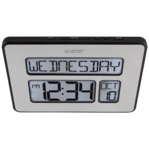 La Crosse Technology Atomic Full Calendar Digital Clock with Extra Large Digits - Perfect Gift for the Elderly