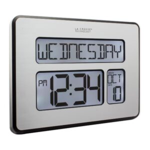 La Crosse Technology Atomic Full Calendar Digital Clock with Extra Large Digits - Perfect Gift for the Elderly