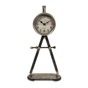 Zentique Rustic Mathematical Compass Shaped Stand Table Clock
