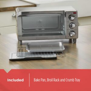 BLACK+DECKER 4-Slice Stainless Steel Toaster Oven
