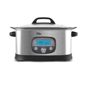 Elite 6.5 Qt. Stainless Steel Electric Multi-Cooker with Aluminum Pot