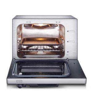 GoWISE USA 1600-Watts Stainless Steel 27 Qt. Electric Programmable Pressure Oven with Rotisserie Function and DIY Presets