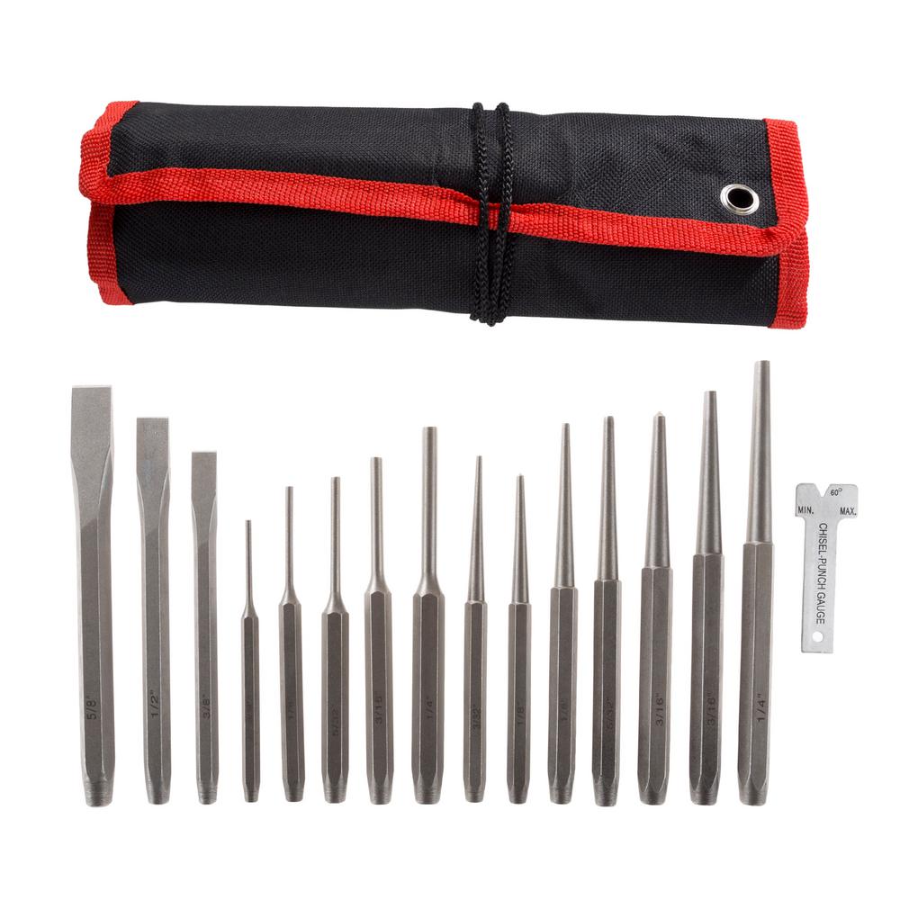 Stalwart Chisel and Punch Set (16-Piece)