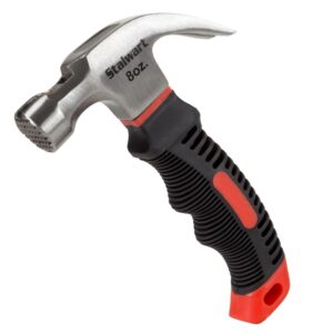 Stalwart 8 oz. Stubby Claw Hammer with 6 in. Fiberglass Handle