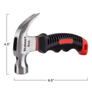 Stalwart 8 oz. Stubby Claw Hammer with 6 in. Fiberglass Handle