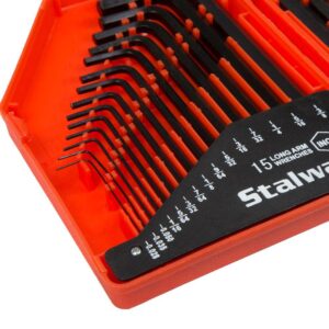 Stalwart Steel Hex Key SAE and Metric Wrench Set (30-Piece)