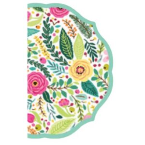 Sugar Plum Party Dessert Plate Spring Blossoms (Set of 16)