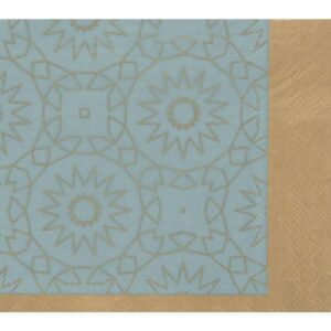 Sugar Plum Party 32-Piece Blue and Gold Assorted Disposable Cocktail Paper Napkin
