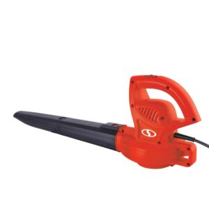 Sun Joe 155 MPH 200 CFM 6 Amp Electric Handheld Leaf Blower, Red