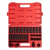 SUNEX TOOLS 1/2-in. Drive Metric Impact Socket Set (39-Piece)
