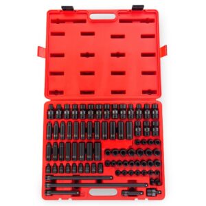 SUNEX TOOLS 3/8 in. Drive Master Impact Socket Set (80-Piece)