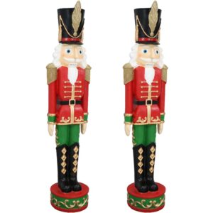 Sunnydaze Decor 37 in. Kristoff the Nutcracker Soldier Christmas Decor (Set of 2)