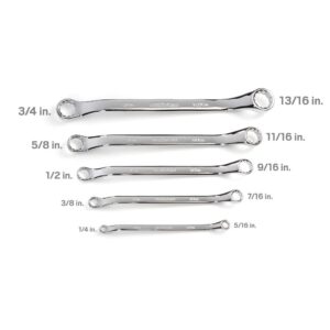 TEKTON 1/4-13/16 in. 45° Offset Box End Wrench Set (5-Piece)