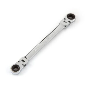 TEKTON 5/16 in. x 3/8 in. Flex-Head Ratcheting Box End Wrench