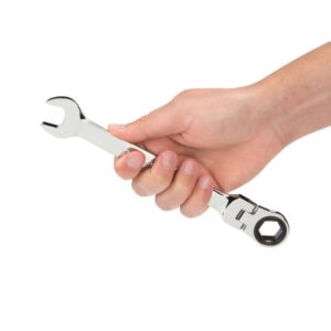 TEKTON 17 mm Flex-Head Ratcheting Combination Wrench