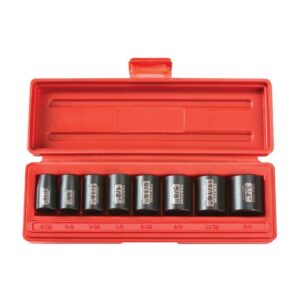 TEKTON 3/8 in. Drive 5/16-3/4 in. 6-Point Shallow Impact Socket Set