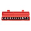 TEKTON 1/2 in. Drive 3/8 - 1-1/4 in. 6-Point Shallow Impact Socket Set (14-Piece)