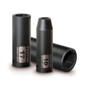 TEKTON 3/8 in. Drive 10-19 mm 6-Point Deep Impact Socket Set