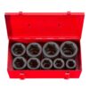 TEKTON 1 in. Drive 1-2 in. 6-Point Deep Impact Socket Set (9-Piece)