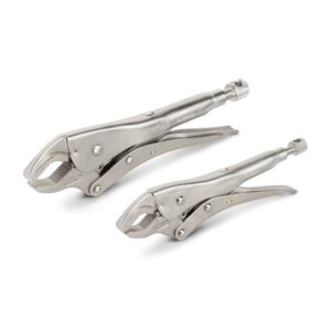 TEKTON 7 in. to 10 in. Indexing Round Jaw Locking Pliers Set (2-Piece)