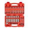 TEKTON 3/8 in. Drive 6-Point Socket and Ratchet Set, 43-Piece (6-24 mm)